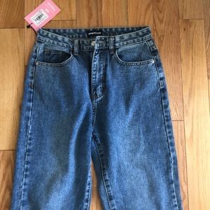 Straight split leg jeans